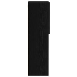 Berkfield Home LED TV Cabinet Black Oak 30, 5x30x102 cm Engineered Wood - Size: 5 x 30 x 102 cm - thumbnail 8