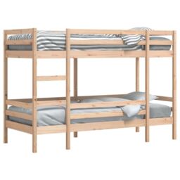 Berkfield Home Bunk Bed without Mattress 90x190 cm Single Solid Wood Pine in Brown - thumbnail 4