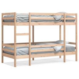 Berkfield Home Bunk Bed without Mattress 90x190 cm Single Solid Wood Pine in Brown - thumbnail 2