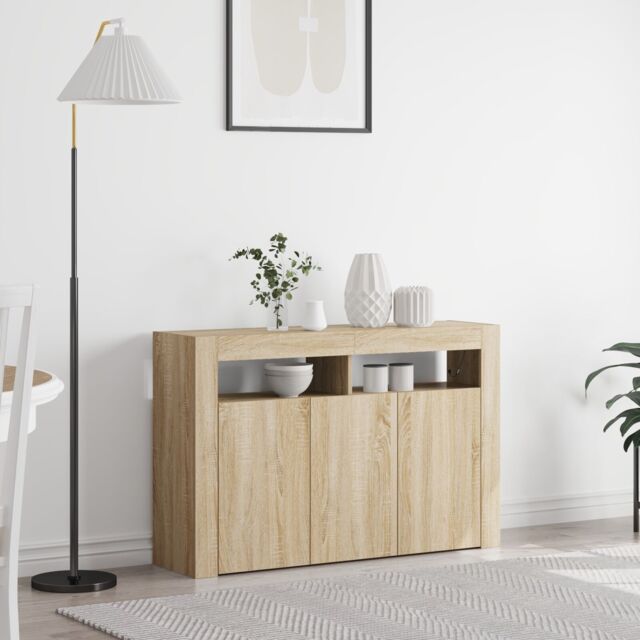 Berkfield Home Sideboard Sonoma oak Engineered wood 116 x 30 x 75 cm Sideboard in Brown - image 1