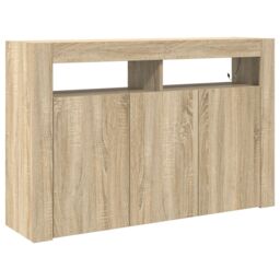 Berkfield Home Sideboard Sonoma oak Engineered wood 116 x 30 x 75 cm Sideboard in Brown - thumbnail 2