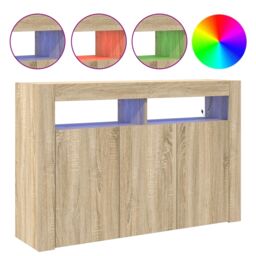 Berkfield Home Sideboard Sonoma oak Engineered wood 116 x 30 x 75 cm Sideboard in Brown - thumbnail 4