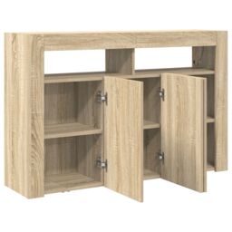 Berkfield Home Sideboard Sonoma oak Engineered wood 116 x 30 x 75 cm Sideboard in Brown - thumbnail 5