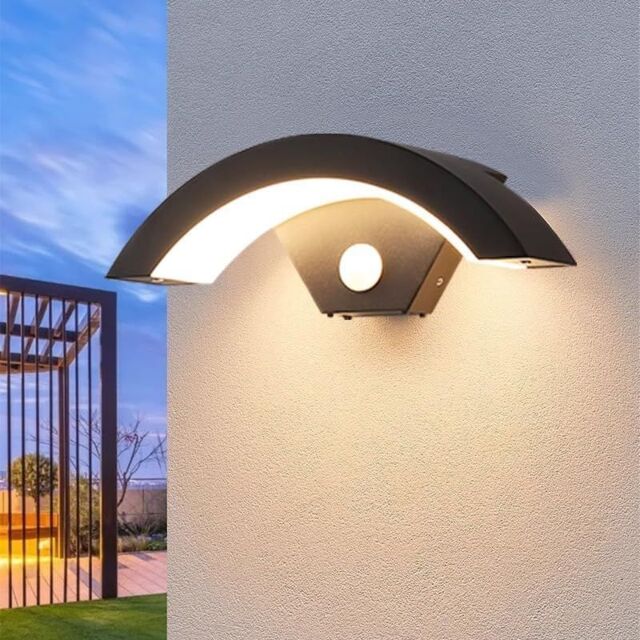 COMELY 24W Outdoor Wall Lights with Motion Sensor, IP65 Waterproof, 3000K in Black - image 1