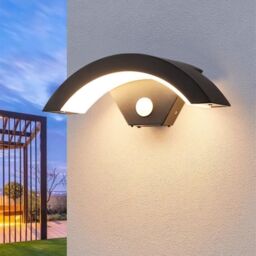COMELY 24W Outdoor Wall Lights with Motion Sensor, IP65 Waterproof, 3000K in Black - thumbnail 1