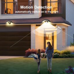 COMELY 24W Outdoor Wall Lights with Motion Sensor, IP65 Waterproof, 3000K in Black - thumbnail 9