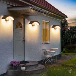 COMELY 24W Outdoor Wall Lights with Motion Sensor, IP65 Waterproof, 3000K in Black - thumbnail 2