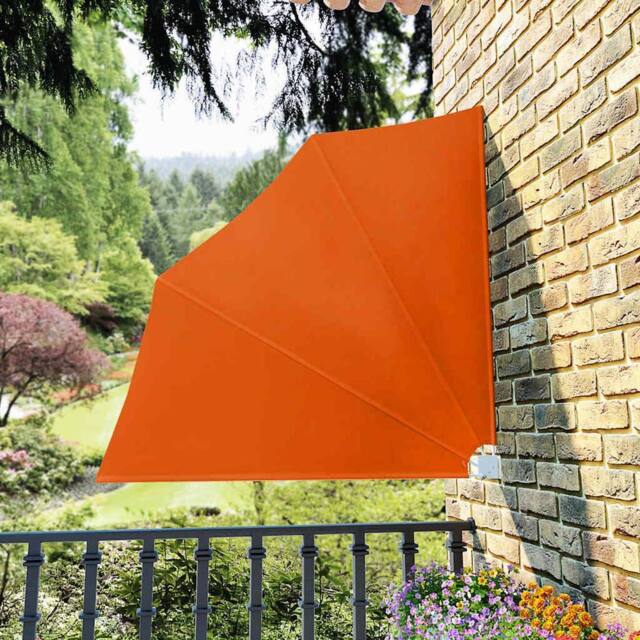 Berkfield Home Collapsible Balcony Side Awning Terracotta 140x140 cm in Orange - image 1