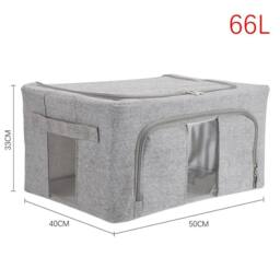 EONLION 66L Storage Box for Clothes in Grey - Size: 500mm - thumbnail 2