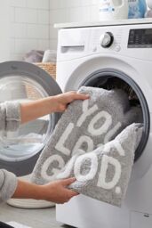 Mooky Mats You Look Good Slogan Non-Slip Bath Mat in Grey - thumbnail 4