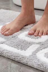 Mooky Mats You Look Good Slogan Non-Slip Bath Mat in Grey - thumbnail 5