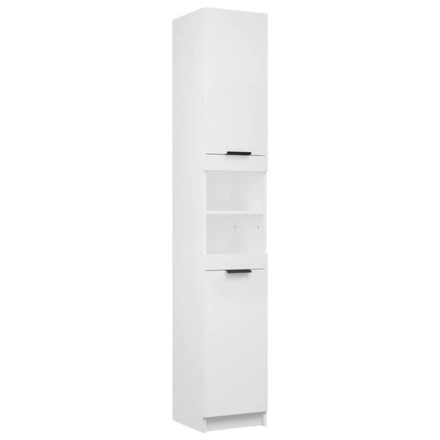Berkfield Home Bathroom Cabinet White 32x34x188.5 cm Engineered Wood - image 1