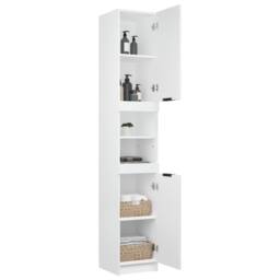 Berkfield Home Bathroom Cabinet White 32x34x188.5 cm Engineered Wood - thumbnail 6