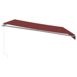 Berkfield Home Manual Retractable Awning Burgundy 450x300 cm in Black - thumbnail 4