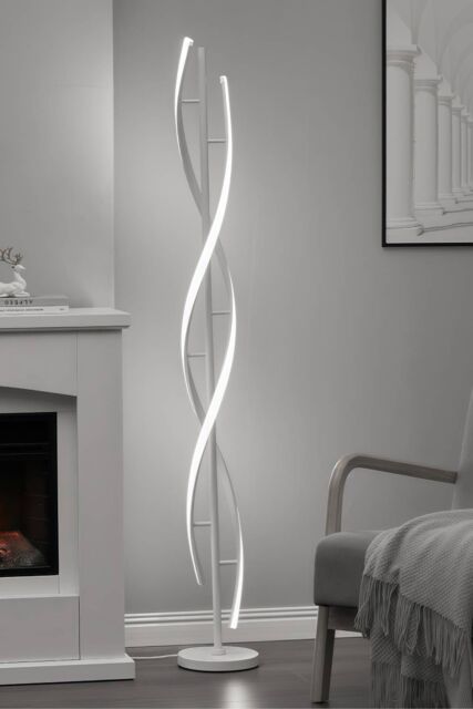 Living and Home Modern LED Floor Lamp in White - image 1