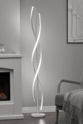 Living and Home Modern LED Floor Lamp in White