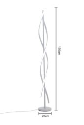 Living and Home Modern LED Floor Lamp in White - thumbnail 4