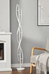 Living and Home Modern LED Floor Lamp in White - thumbnail 2