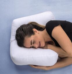 mysmartbuy Recessed Side Sleeper Deeply Padded Pillow & Case for Neck, Shoulder & Spine Orthopaedic Support in White - thumbnail 2