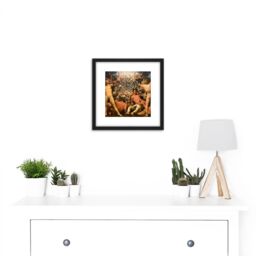 Artery8 Van Haarlem Fall Titans Titanomachia Greek Myth Painting 8X8 Inch Square Wooden Framed Wall Art Print Picture with Mount in Black - thumbnail 2