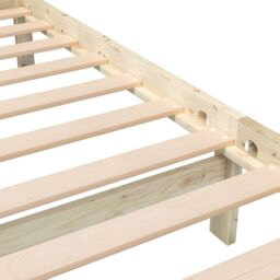 Berkfield Home Bed Frame Solid Wood 120x200 cm in Brown - Size: Small Double - thumbnail 6