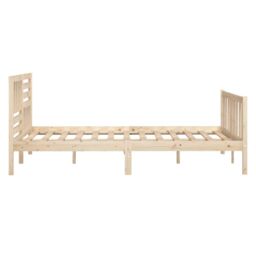 Berkfield Home Bed Frame Solid Wood 120x200 cm in Brown - Size: Small Double - thumbnail 5