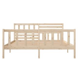 Berkfield Home Bed Frame Solid Wood 120x200 cm in Brown - Size: Small Double - thumbnail 4