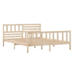 Berkfield Home Bed Frame Solid Wood 120x200 cm in Brown - Size: Small Double - thumbnail 3