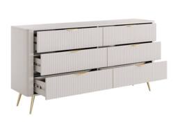 Vente-unique 6-Drawer Chest Of Drawers - Beige & Gold - ELONARIA II - thumbnail 6