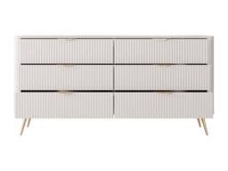 Vente-unique 6-Drawer Chest Of Drawers - Beige & Gold - ELONARIA II - thumbnail 7