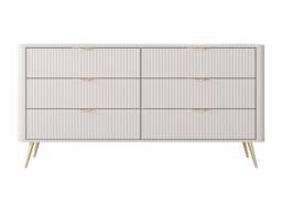 Vente-unique 6-Drawer Chest Of Drawers - Beige & Gold - ELONARIA II - thumbnail 2