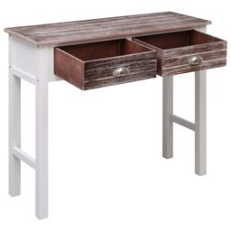 Berkfield Home Console Table Brown 90x30x77 cm Wood - Size: 90 x 30 x 77 cm - thumbnail 3