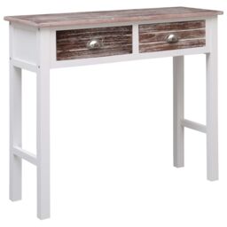Berkfield Home Console Table Brown 90x30x77 cm Wood - Size: 90 x 30 x 77 cm - thumbnail 1
