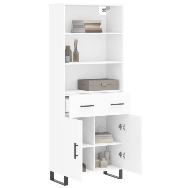 Berkfield Home Highboard White 69.5x34x180 cm Engineered Wood - image 1