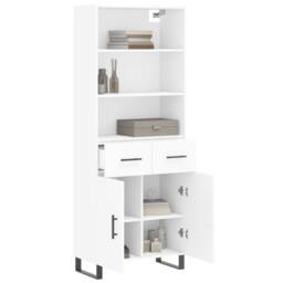 Berkfield Home Highboard White 69.5x34x180 cm Engineered Wood - thumbnail 1