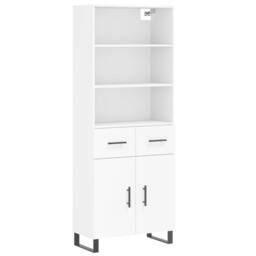 Berkfield Home Highboard White 69.5x34x180 cm Engineered Wood - thumbnail 3