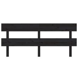 Berkfield Home Bed Headboard Black 184x3x81 cm Solid Wood Pine - Size: 184 x 3 x 81 cm - thumbnail 3