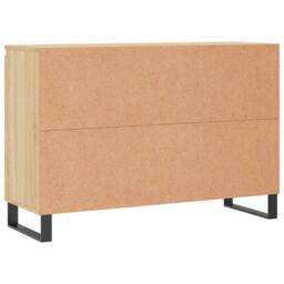 Berkfield Home Sideboard Sonoma Oak 104x35x70 cm Engineered Wood in Light Brown - Size: 104 x 35 x 70 cm - thumbnail 8