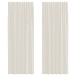 Berkfield Home Voile Curtains with Rod Pockets 2 pcs Cream - thumbnail 2