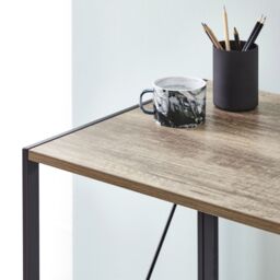 House of Home Folding Desk Computer Wooden Foldable Study Coffee Table Laptop Office in Brown - thumbnail 3