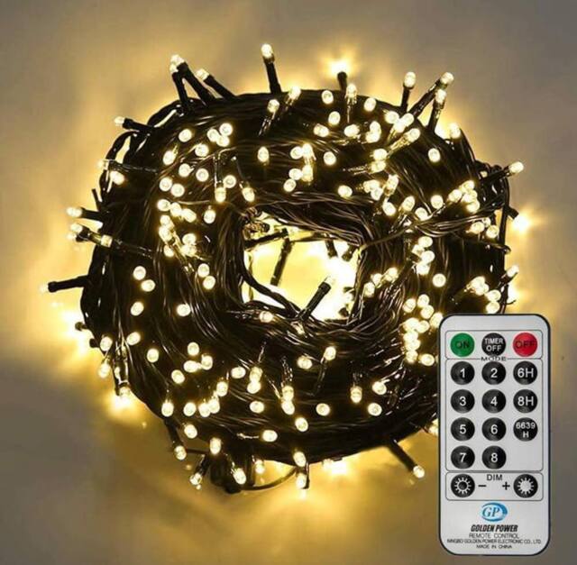 Shatchi 720 LED Warm White Outdoor Cluster Fairy Lights 29m with Remote - image 1