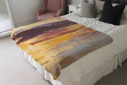 Benjamin Tate Design Abstract Grunged Paint Blanket in Natural - Size: 120 cm x 150 cm - thumbnail 3