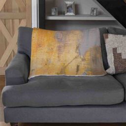 Benjamin Tate Design Abstract Grunged Paint Blanket in Natural - Size: 120 cm x 150 cm - thumbnail 2