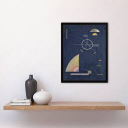 Artery8 Wassily Kandinsky Framed Wall Art Print Dull Gray Abstract Painting in Grey - Size: A4 - thumbnail 2