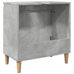 Berkfield Home Sink Cabinet Concrete Grey 58x33x60 cm Engineered Wood - Size: 58 x 33 x 60 cm - thumbnail 7