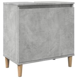 Berkfield Home Sink Cabinet Concrete Grey 58x33x60 cm Engineered Wood - Size: 58 x 33 x 60 cm - thumbnail 3