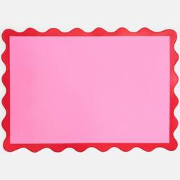 OHS Scallop Edge Rug Soft Non Slip Floor Carpet Area Mat in Bright Pink - Size: 120 cm x 170 cm - thumbnail 3