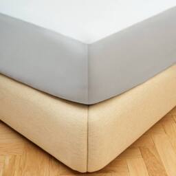 Bedable 100% Cotton Deep Fitted Sheet Sateen 460 Thread Count - (Up to 36cm) in Grey - Size: King Fitted