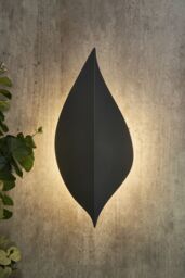 BHS Lighting Lesley LED Leaf Style Outdoor Wall Light in Dark Grey - thumbnail 4