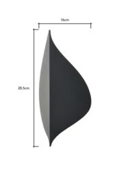 BHS Lighting Lesley LED Leaf Style Outdoor Wall Light in Dark Grey - thumbnail 5